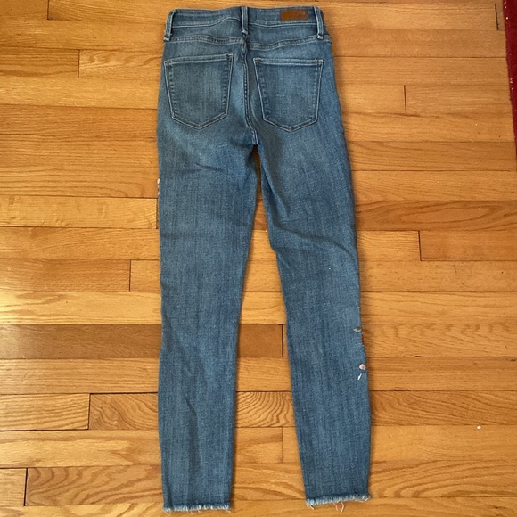 Abercrombie & Fitch “Simone” Distressed High Waist Embroidered Jeans - Picture 8 of 12
